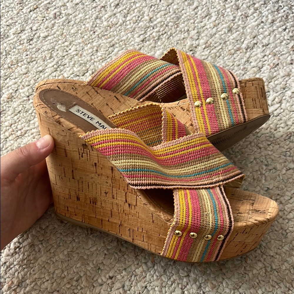 Steve Madden Multicolor Wedge Sandals